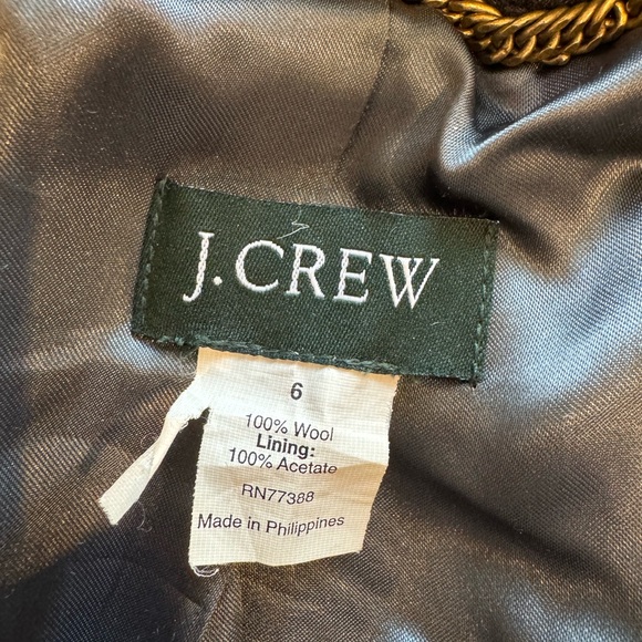 J. Crew Women's Black Wool Peacoat, Size 6 - Picture 4 of 4